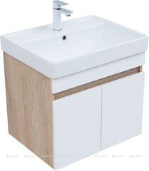 Aquanet 344799 Тумба Оптима 60 цв. дуб светлый/белый сатин (344799) фото