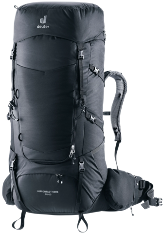 Картинка рюкзак туристический Deuter Aircontact Core 70+10 Black - 1