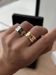 Кольцо широкое CHOPARD ICE CUBE без камней white/rose VGOLD