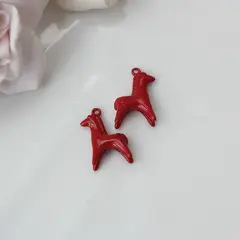 УЦЕНКА!!! Подвеска Лошадка, красная эмаль, 17*12 мм, У004