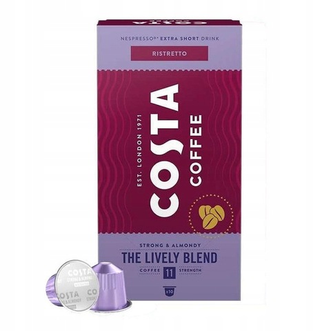 купить Кофе в капсулах Costa Coffee Lively Blend Ristretto, 10 капсул для кофемашин Nespresso (Коста Кофе)