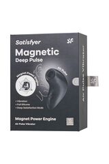 Черный вакуум-волновой бесконтактный стимулятор клитора Magnetic Deep Pulse - 