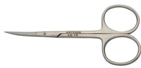 Ножницы CS-1/8 (2)-D(CVD) для кожи изогнутые  ручная заточка