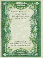 Milyon Funt Sterlinq Dəyərində Banknot – The Million Pound Banknote (İngiliscə-Azərbaycanca)