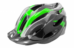 Шлем защитный FSD-HL021 (out-mold) чёрно-зелёный, размер L