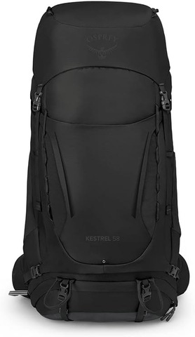 Картинка рюкзак туристический Osprey Kestrel 58 Black - 3