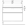Шкафчик для раковины Geberit Smyle Square, с двумя выдвижными ящиками: B=88.4см, H=61.7см, T=47см, Песчаный глянец / Высокоглянцевое покрытие