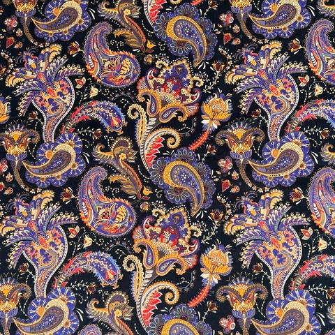 ПРЕДЗАКАЗ, ПЕЙСЛИ, ЧЕРНЫЙ, 100% хлопок, ширина 145 см