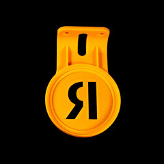 Настенный кронштейн-полка для Яндекс станций (Алиса) Лайт (первое поколение) 3D печать, оранжевый