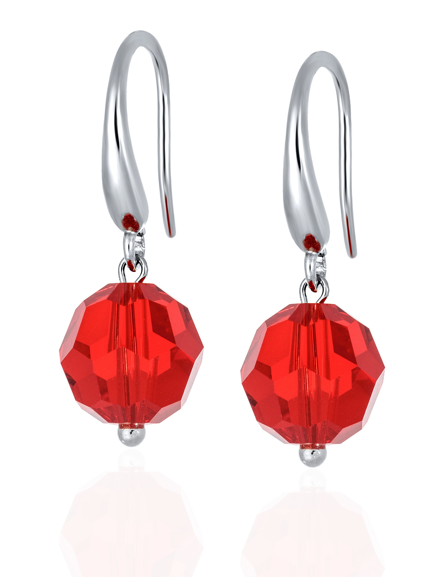 Серебряные серьги с кристаллами Swarovski Light Siam