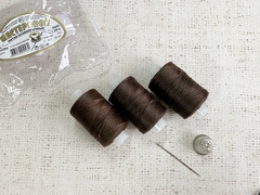 Нитки армированные "Мастеровой" 100лл 200м уп 3шт, коричневый