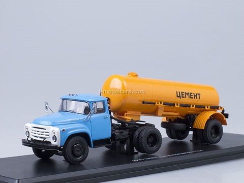 ZIL-130V1 later with semitrailer TC-4 Cement orange Start Scale Models (SSM) 1:43