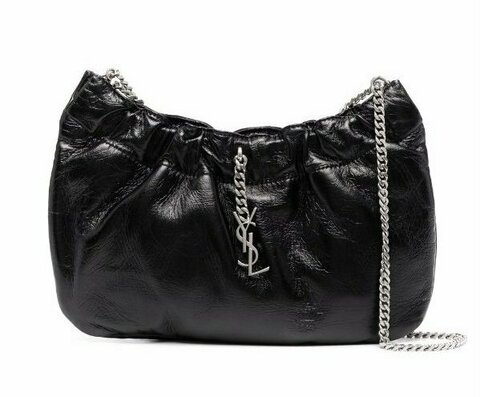 Кожаная сумка-хобо Saint Laurent Pacpac черный