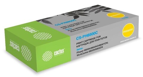 Картридж лазерный Cactus CS-PH6600C 106R02233 голубой бар.в компл. (6000стр.) для Xerox Ph 6600/WC 6605