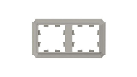 Рамка на 2 поста. Цвет Шампань. Schneider Electric(Шнайдер электрик). AtlasDesign Antique. ATN100502