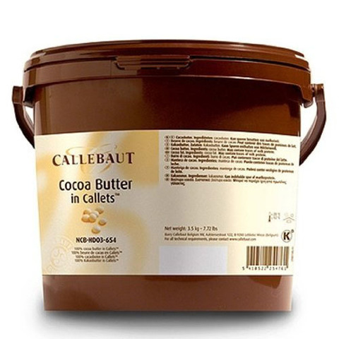 Какао масло  Callebaut  в дисках ведерко 3 кг