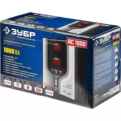 ЗУБР 1000ВА, 1 кВт, автоматический стабилизатор напряжения, Профессионал (59375-1)