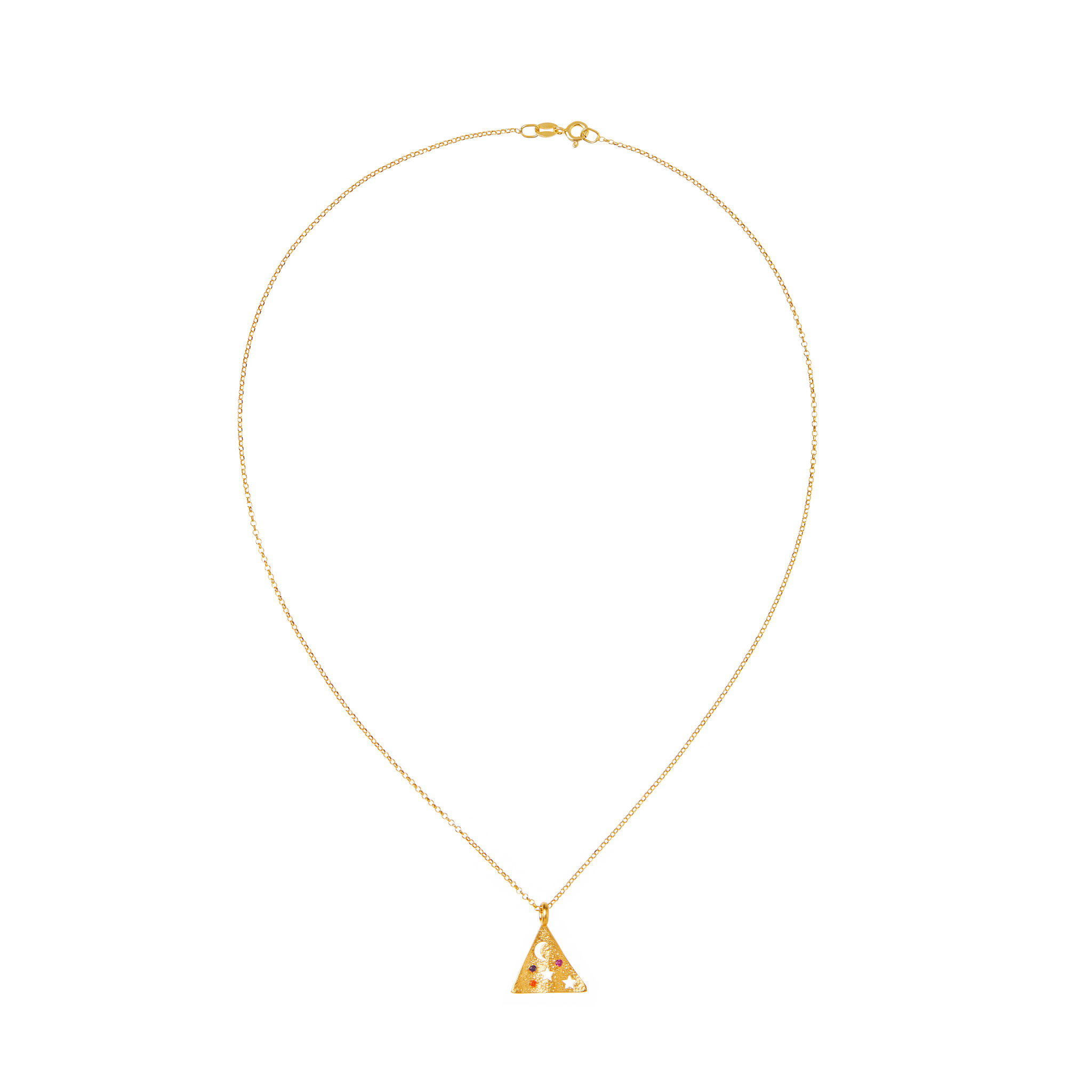 HERMINA ATHENS Колье Melies Pyramis Thin Chain Necklace hermina athens колье kressida pyramis chain necklace