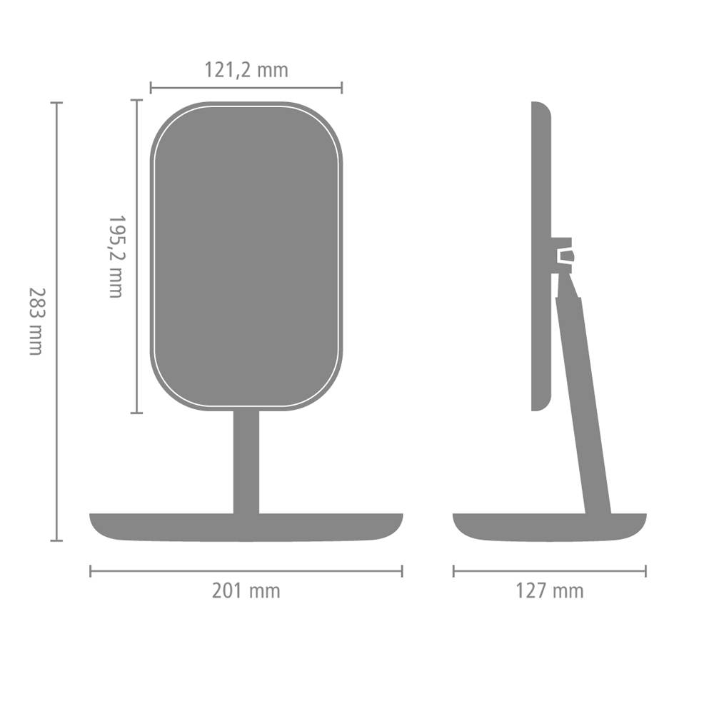 Зеркало с подставкой, Белый, арт. 280726 - фото 6