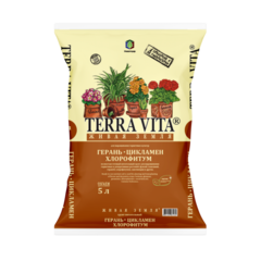 Грунт Terra Vita (Живая земля) Герань-Цикламен-Хлорофитум, 2,5л