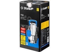 ЗУБР 1100 Вт, дренажный насос для грязной воды, корпус - нерж. сталь, Профессионал (НПГ-Т3-1100-С)