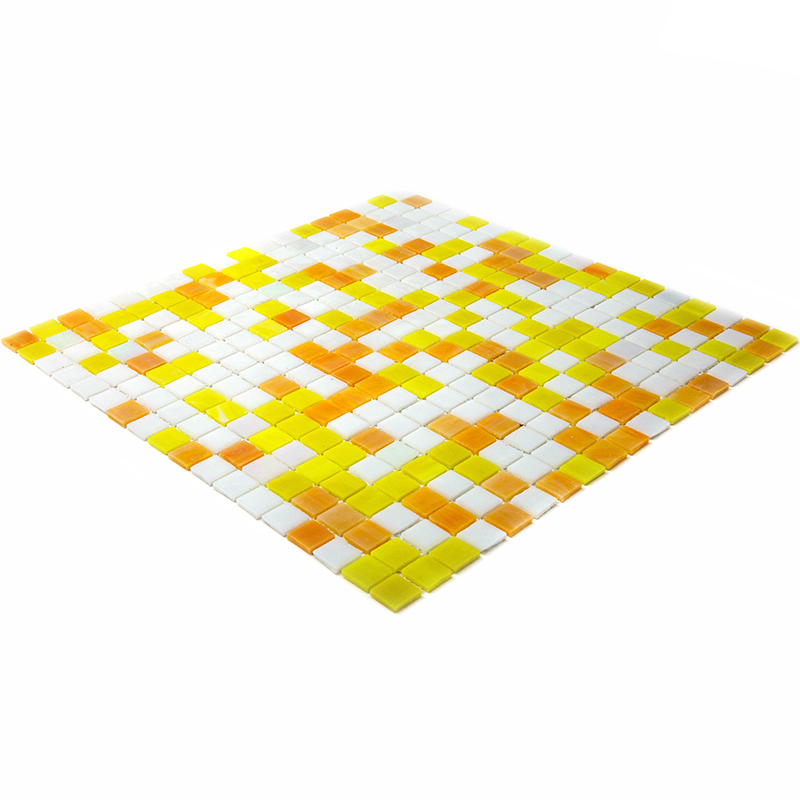 04SM-Crane-m Мозаика стеклянная для душевой кабины чип 15 стекло Alma Mix оранжевый желтый квадрат