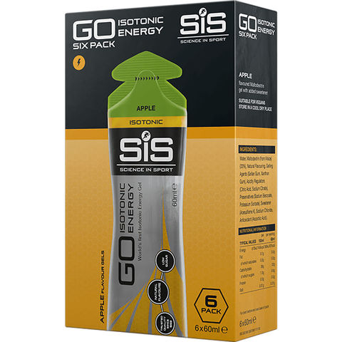 SIS Набор гель изотонический углеводный, вкус Яблоко, 6 шт в коробке