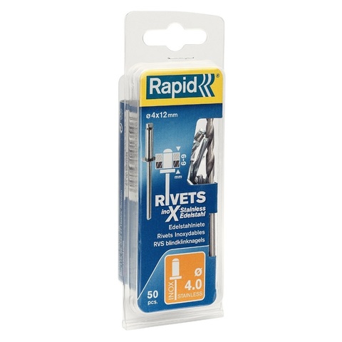 RAPID 4.0 х 12 мм, 50 шт, нержавеющая заклепка (5000394)