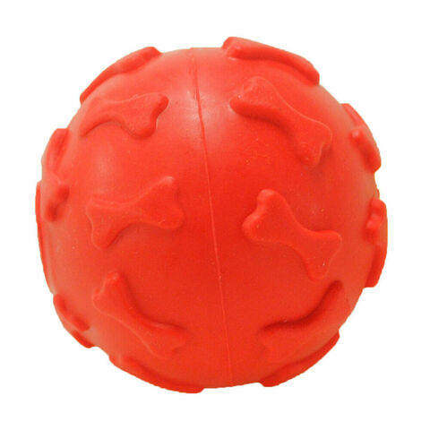 Homepet игрушка для собак мяч с рисунком косточки с пищалкой Ф 6 см