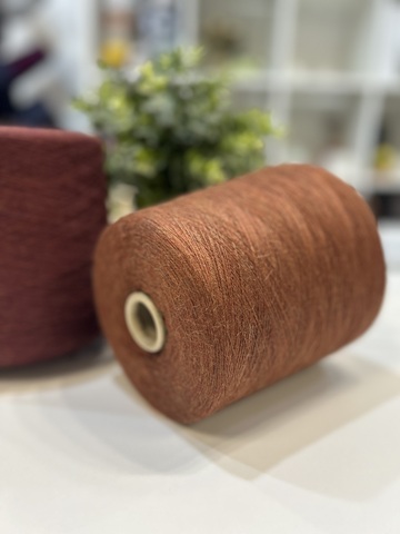 Кашемир 60%, альпака 40% LORO PIANA MAL 1300 терракотовый меланж
