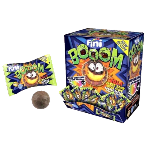 Карамель с жевательной резинкой и кислым центром Fini Boom Extra Sour Cola gum, 5 гр