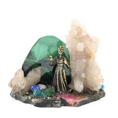 Композиция из самоцветов "Хозяйка медной горы" 70*44*57мм.