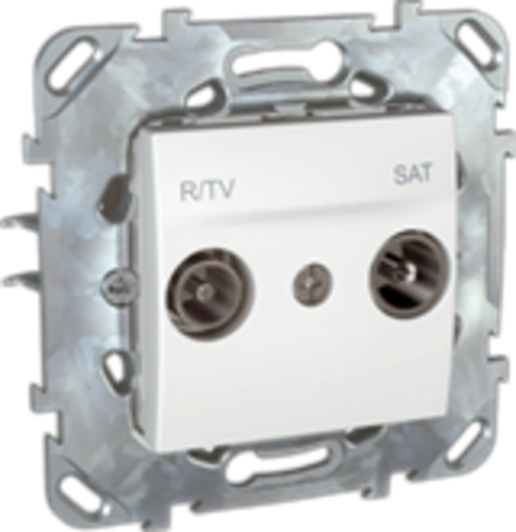 Розетка R-TV/SAT одиночная. Цвет Белый. Schneider electric Unica. MGU5.454.18ZD