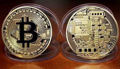 Монета Bitcoin сувенирная