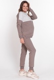 Утепленный спортивный костюм для беременных и кормящих 10895 кофейный