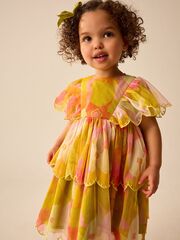 Платье для девочки Next AG9-800, Желтый, Розовый