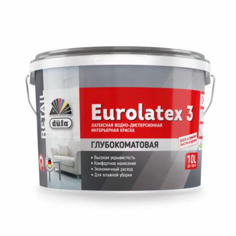 Dufa Retail EUROLATEX 3/Дюфа Ритейл Евролатекс 3 водно-дисперсионная краска