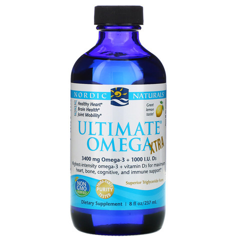 Nordic Naturals, Ultimate Omega Xtra, лимон, 8 жидких унций (237 мл)