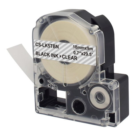 Картридж ленточный Cactus CS-LK5TBN черный для Epson LW400, LW700, LW600P, LW1000P, K400, Z700, Z900