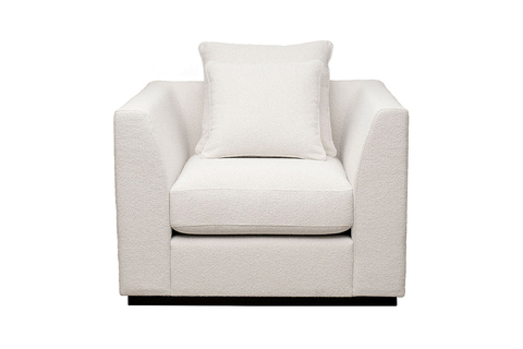 Кресло 105x100x90см Garda Decor Roberto букле кремовое в современном стиле