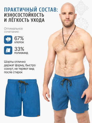 Лёгкие шорты цвета синий деним