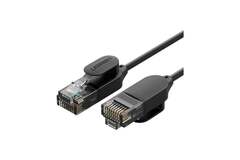 Кабель  UGREEN NW122 (70654) CAT 6A Pure Copper Ethernet Cable. Диаметр 2.8, 5м, черный