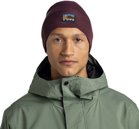 Картинка шапка вязаная Buff Knitted Lilon Long Burgundy - 3
