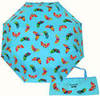Зонт складной Moschino 7078-P Butterflies azurro