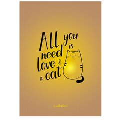 
          Ежедневник недатированный, А5, Апплика, 7БЦ, глянц. ламинация, мелован. картон, 128 л, "Любовь и кошки"