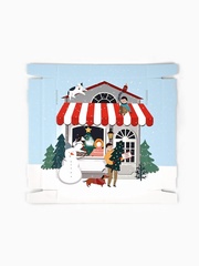 Коробка сборная одиночная Прямоугольник, «Зимний город», 31*25*16 см