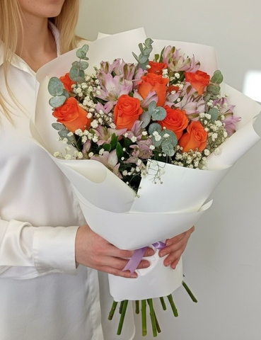 Букет с розами Мания