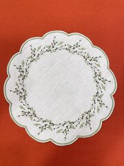 Большая декоративная салфетка-подтарельник с вышивкой