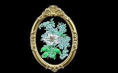 Силиконовый молд Рамка + букет в подарок