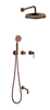 Boheme 174-2-CB Смеситель встроенный + верхний + ручной душ + излив, ETERNA COPPER BRUSHED
